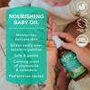 image:imageBadger Baby Oil 100 Organic Ingredients to Soften amp Moisturize Dry Skin or Cradle Cap Soothing Vegan Organic Baby Oil 4 fl oz Glass Bottle