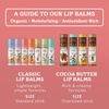 image:imageBadger Classic Organic Lip Balm Set  Yellow Box Light Silky Long Lasting Lip Moisturizer Gift Set All Natural Lip Balm Variety Pack Lip Set Tangerine Lavender Orange Vanilla Grapefruit 4 packPink Grapefruit