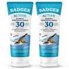 image:imageBadger Mineral Sunscreen Cream SPF 30 Zinc Oxide Sun Care 98 Organic Reef Safe Water Resistant Unscented Face and Body Sunscreen Travel Size 29 fl oz29 Fl Oz Pack of 2