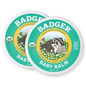 image:imageBadger Baby Balm Organic Calendula Cream Soothes Diaper Rash Cradle Cap amp Dry Skin 100 Organic Baby Cream Pediatrician Tested amp Long Lasting 2 oz Tin2 Ounce Pack of 2