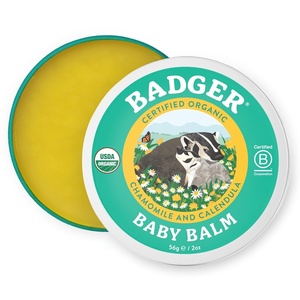 image:imageBadger Baby Balm Organic Calendula Cream Soothes Diaper Rash Cradle Cap amp Dry Skin 100 Organic Baby Cream Pediatrician Tested amp Long Lasting 2 oz Tin2 Ounce Pack of 1