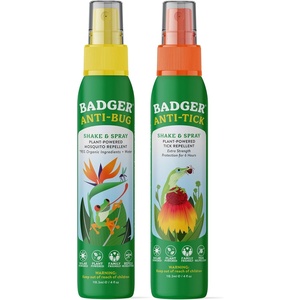 image:imageBadger Bug Spray 3Hour DEETFree Mosquito Repellent Family Friendly Citronella amp Organic Essential Oils Natural amp Vegan Insect Repellent Spray 8 fl oz Family Size Aluminum Bottle 2PackBug  Tick Spray
