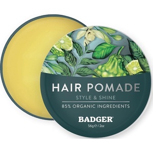 image:imageBadger Hair Pomade for Men Organic Easy to Use Subtle Masculine Scent Medium Hold Hair Pomade with Medium Shine Finish Nourishes Hair amp Scalp 2 oz Tin2 Ounce Pack of 1