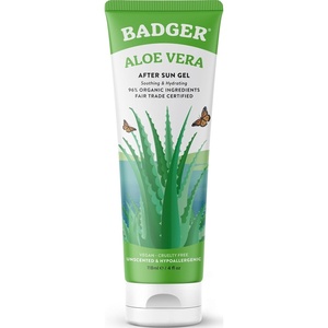 image:imageBadger Organic Aloe Vera Gel for Face amp Body 96 Pure Unscented Organic Aloe Gel for Cooling Soothing NonSticky Sunburn Relief Vegan Fair Trade amp Hypoallergenic 4 fl oz 2Pack4 Fl Oz Pack of 1