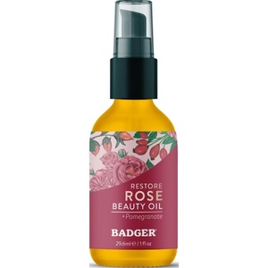image:imageBadger Rose Face Oil 100 Organic Face Moisturizer Nourishing amp Soothing Organic Jojoba Oil amp Rose Oil Vegan Antioxidant Rich Moisturizing Facial Oil 1 fl oz Glass BottleRose