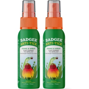 image:imageBadger Travel Size Tick Spray All Natural Tick Repellent for Humans 6 Hours Effective Extra Strength Protection wOrganic Essential Oils Safe for Kids DeetFree amp Vegan 27 fl oz 2Pack27 Fl Oz Pack of 2