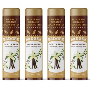 image:imageBadger Vanilla Bean Cocoa Butter Lip Balm Long Lasting Hydrating Lip Care 100 Organic Lip Balm Large Size Stick 4packVanilla Bean