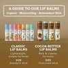 image:imageBadger Creamy Cocoa Cocoa Butter Lip Balm Large Stick Fair Trade 4PackCocoa  Vanilla  Orange  Mint
