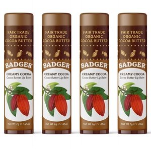 image:imageBadger Creamy Cocoa Cocoa Butter Lip Balm Large Stick Fair Trade 4PackCreamy Cocoa